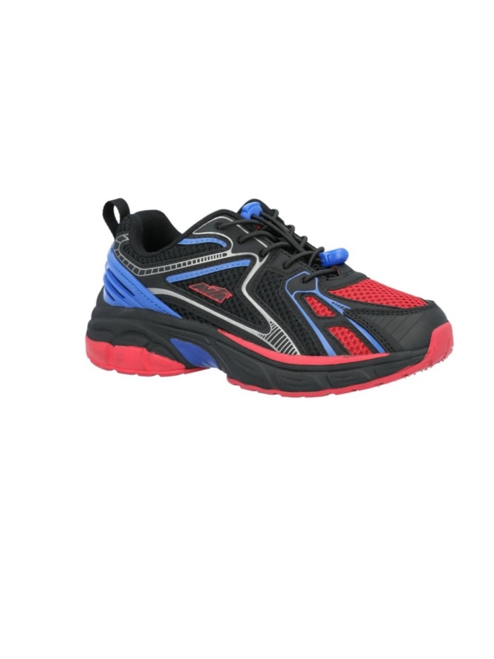 Avia Kids Red Black Blue Athletic Running Sneakers